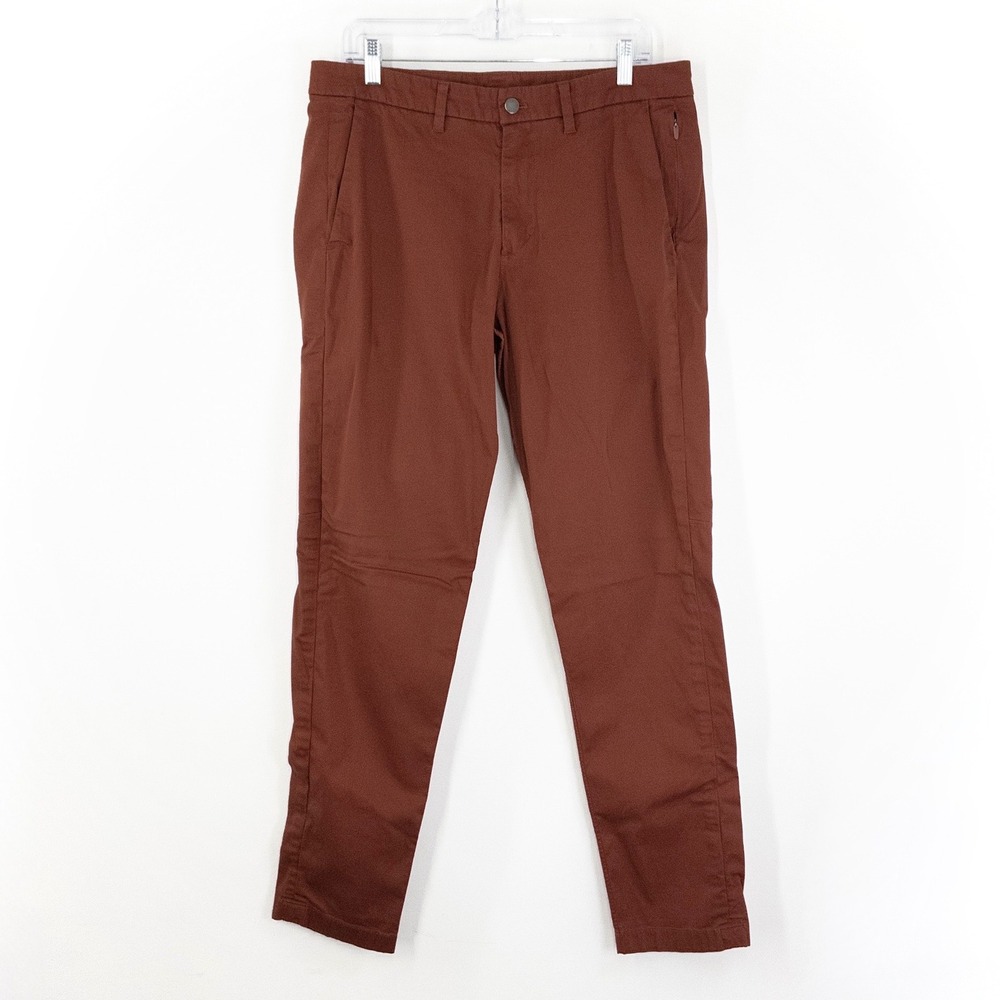 Lululemon Men's 34 Rust Brown Commission Slim Pants Tech Casual Stretch Golf - Picture 8 of 9